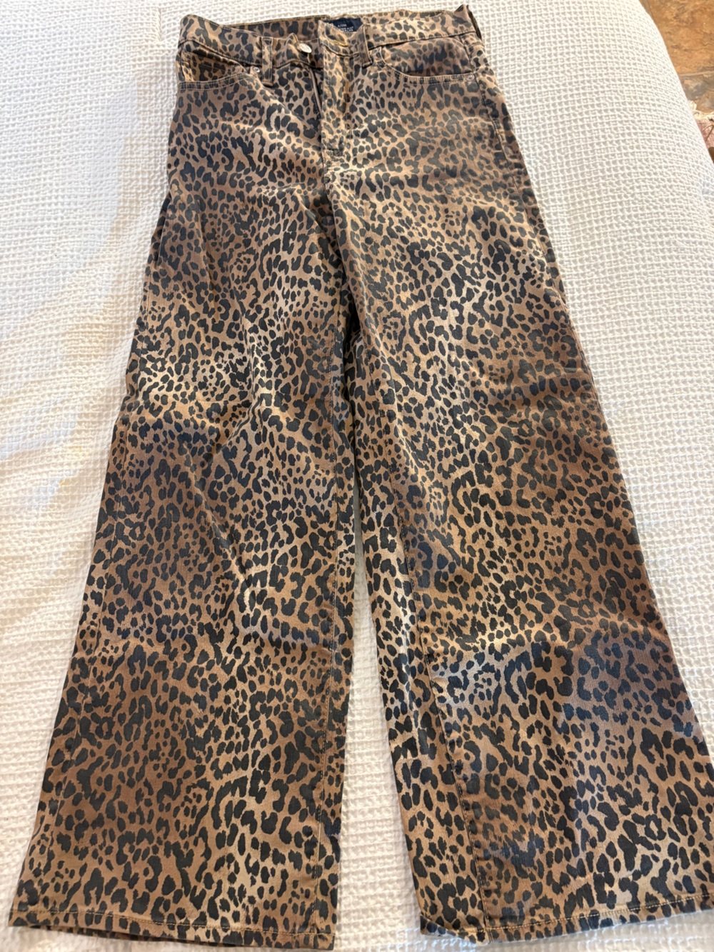 GAP Women’s Leopard Print Wide Leg Pants - Brown & Black